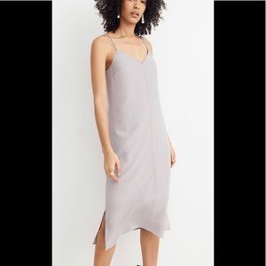 Madewell Silk Cross-Back Cami Slip Dress